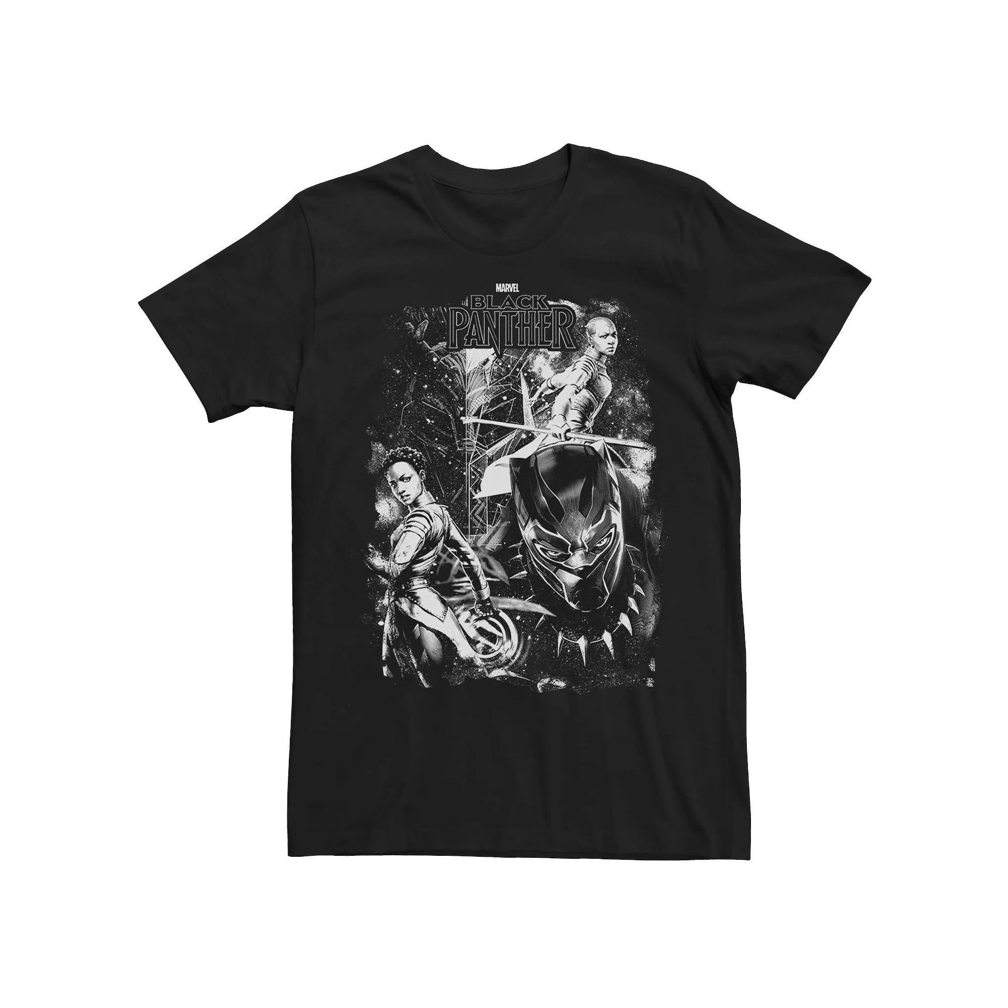 Men's Marvel Black Panther Group Shot Stars Poster Tee, Size: Medium Product Image