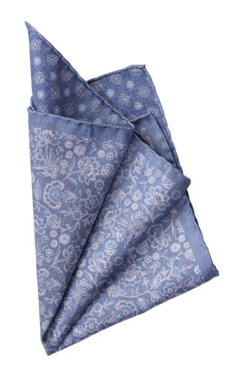 Elizabetta Pascal - Double Sided Silk Pocket Square for Men in Sage Green at Nordstrom Product Image