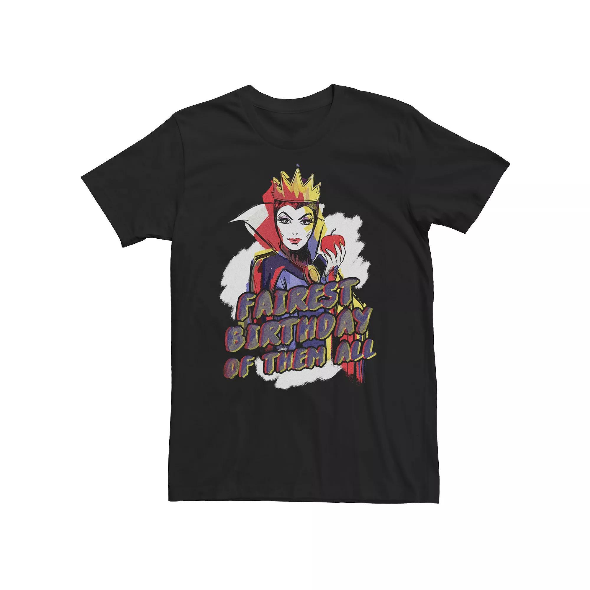 Big & Tall Disney Villains Evil Queen Fairest Birthday Of Them All Tee, Men's, Size: XL Tall, Black Product Image