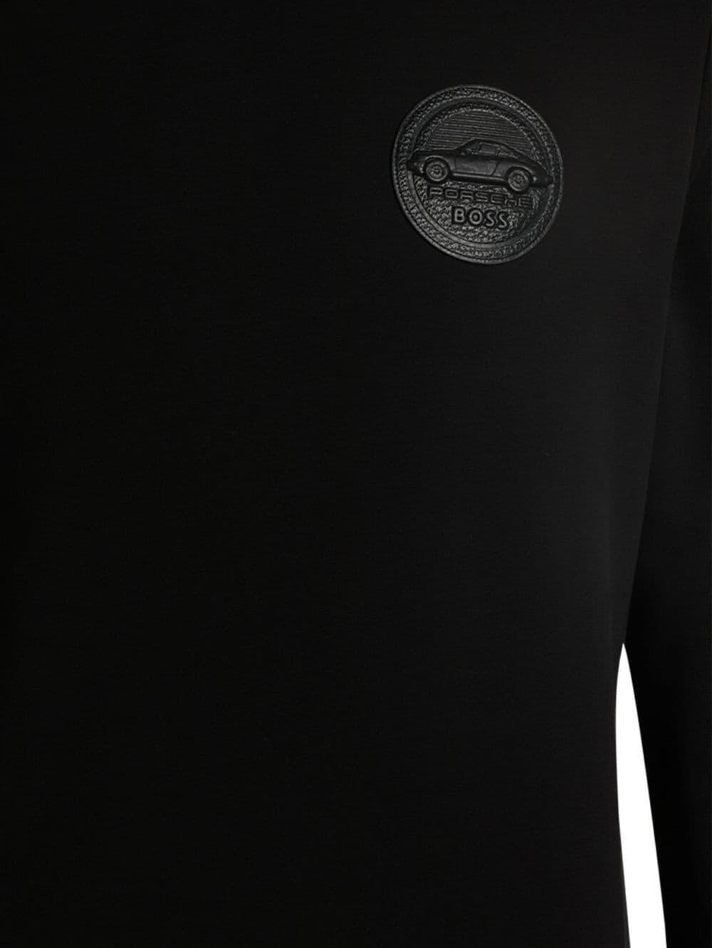 HUGO BOSS Long-sleeved Hoodie In Black Product Image