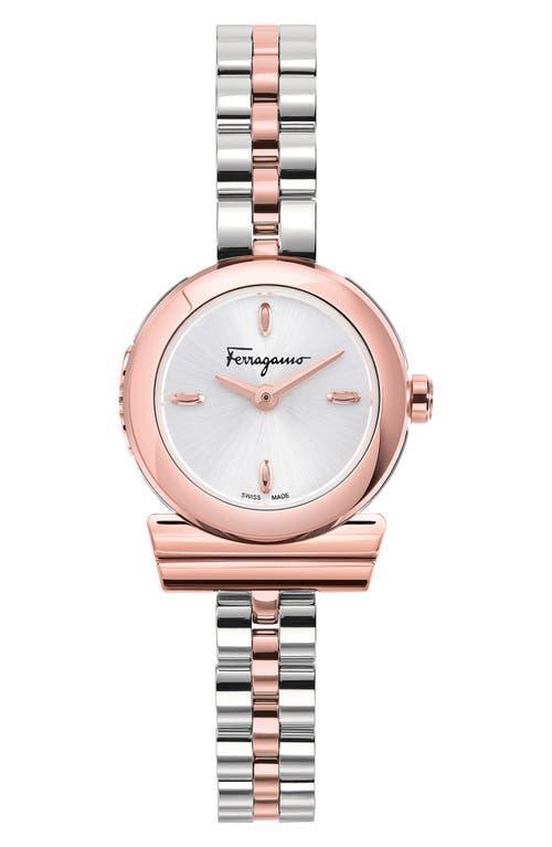 Ferragamo Gancino Two Tone Stainless Steel Watch, 22.5mm Product Image