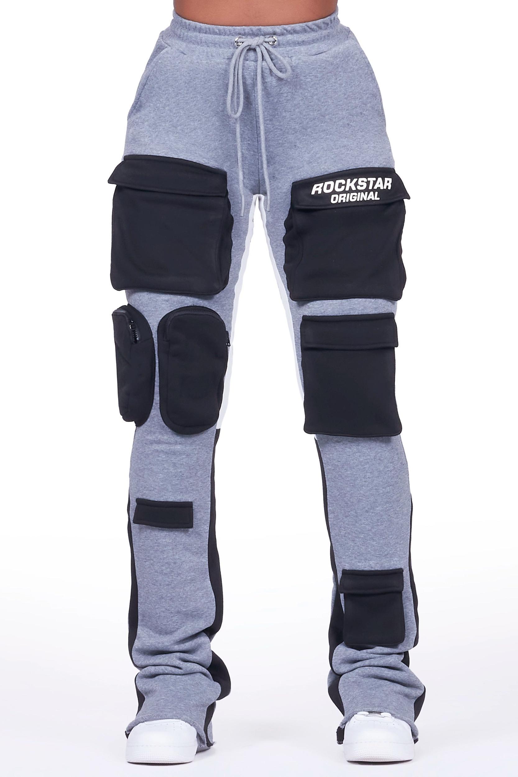 Norika Heather Grey Stacked Track Pant Female Product Image