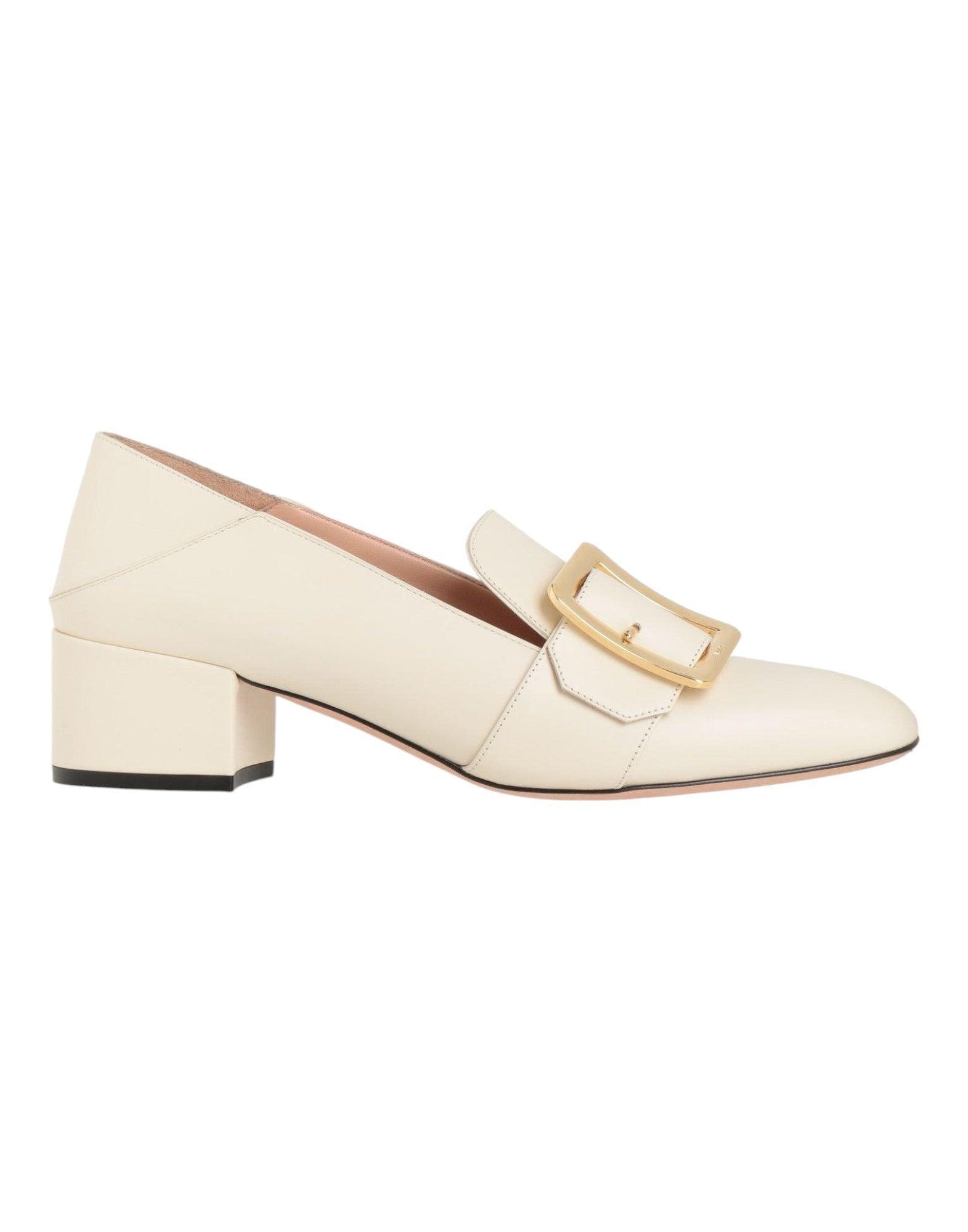BALLY Woman Loafers Ivory Size 8.5 Calfskin In White Product Image