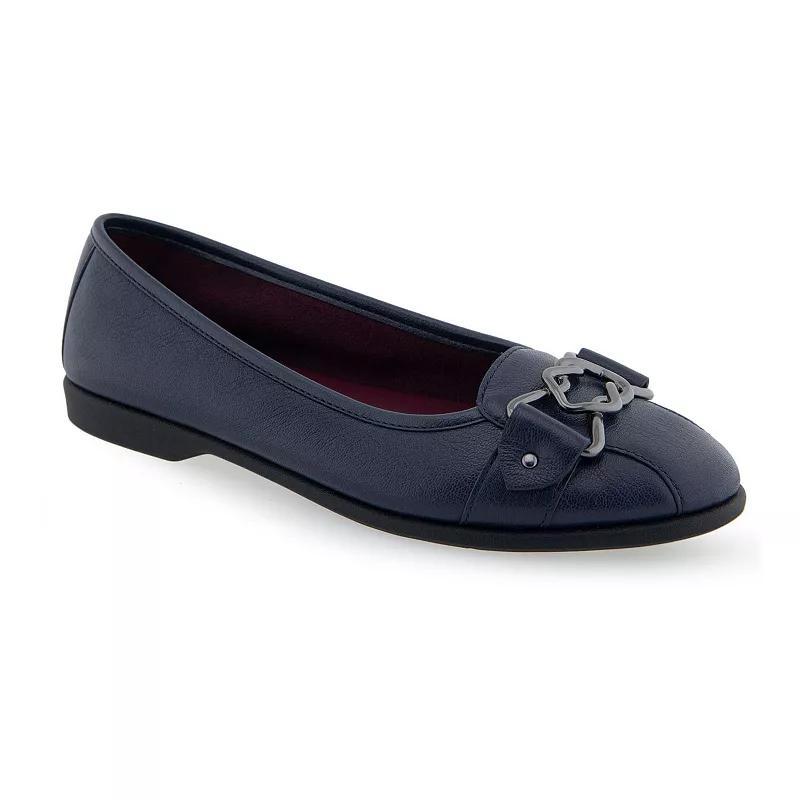 Aerosoles Bia Women's Leather Ballet Flats, Size: 6, Blue Leather Product Image