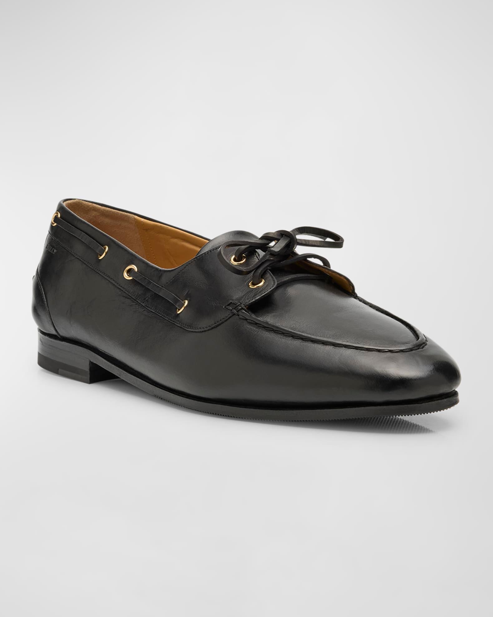 Men's Pathy Leather Boat Shoes Product Image