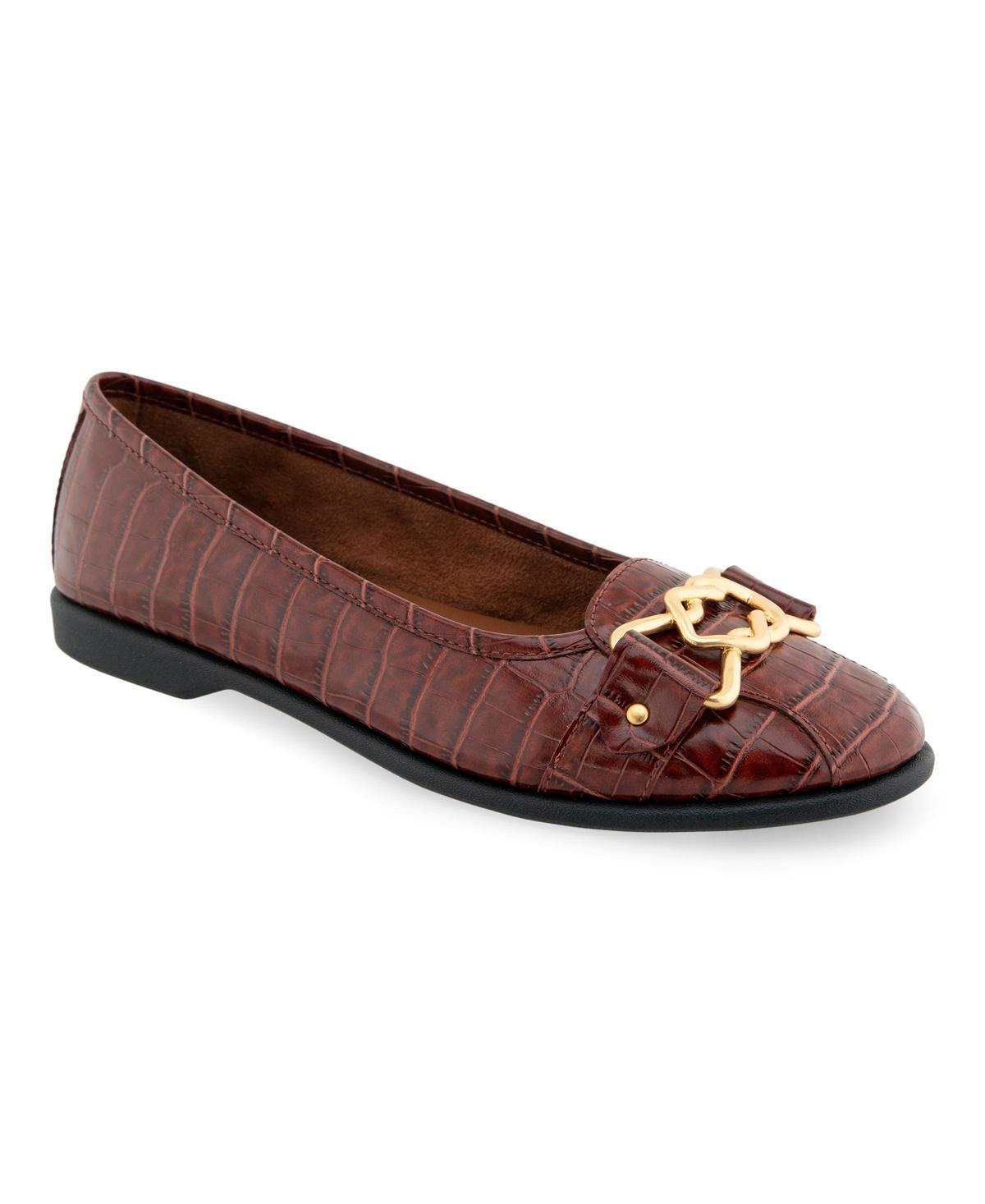 Aerosoles Bia Women's Leather Ballet Flats, Size: 6, Blue Leather Product Image