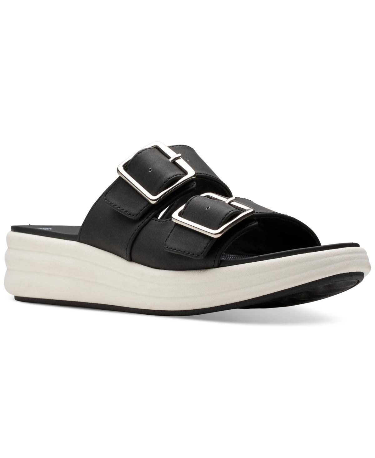 Clarks® Cloudsteppers Drift Women's Buckle Sandals, Size: 8.5 Medium, Black Product Image