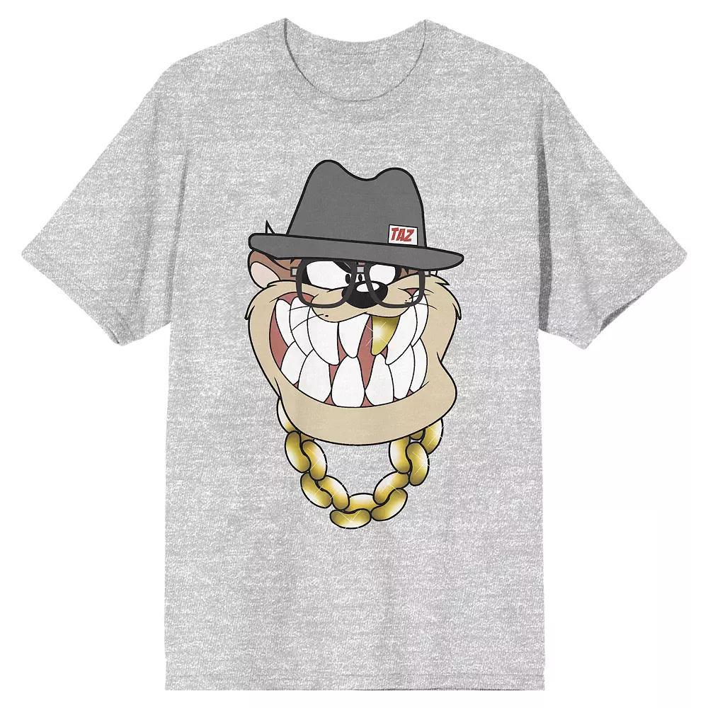Men's Looney Tunes Taz Gold Tooth Tee, Size: Small, Gray Product Image