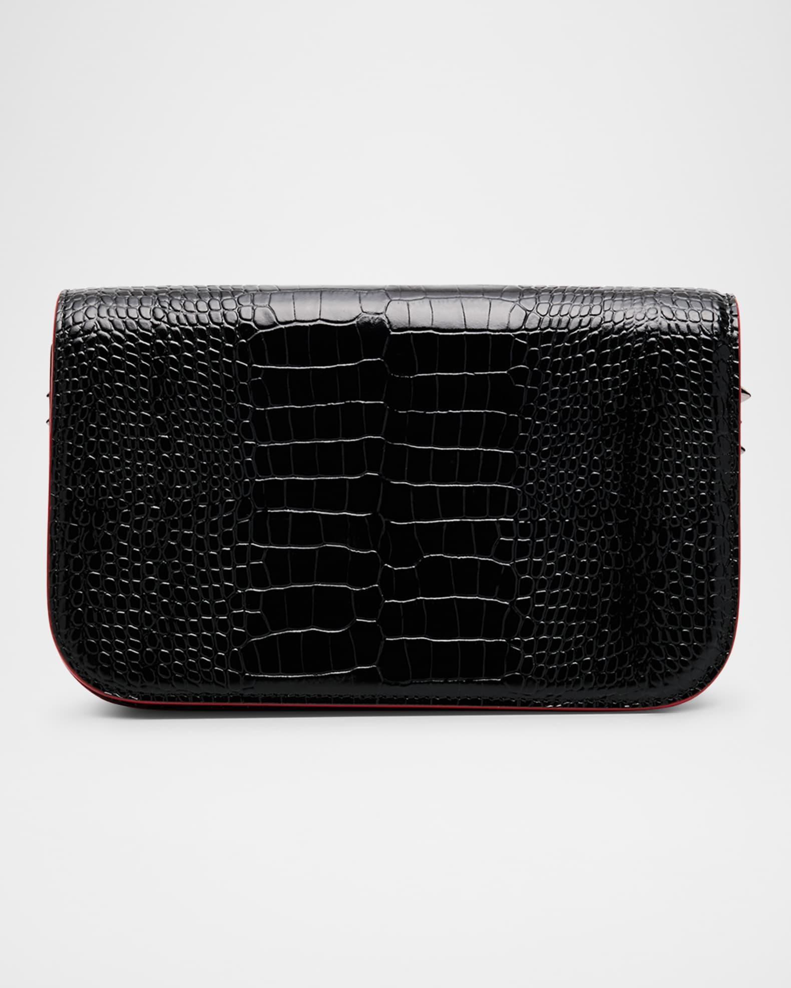 Paloma Small Croc-Embossed Leather Clutch Product Image
