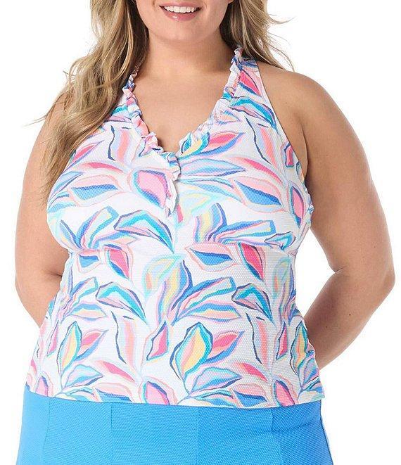 Beach House Plus Size Pique Solid Olivia Princess Seam Swim Skort Product Image