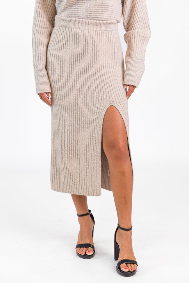 Never Miss Mushroom Boatneck Sweater Set FINAL SALE Product Image