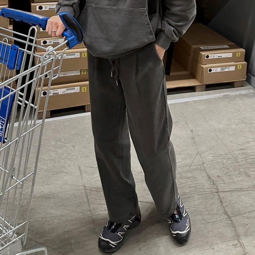 RT No. 11518 GRAY PULLOVER HOODIE & CASUAL SWEATPANTS Product Image