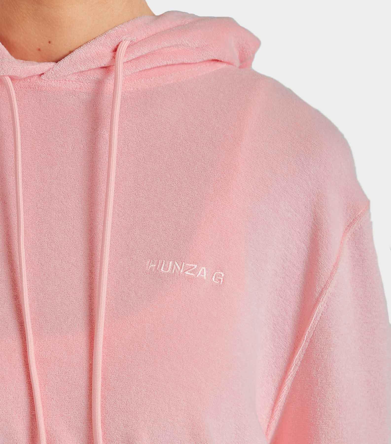Terry Towelling Hoodie - Pink Product Image