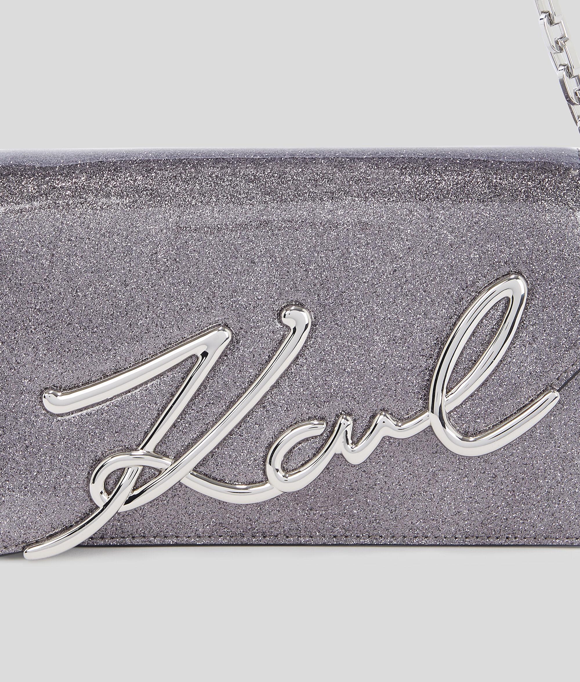K/SIGNATURE GLITTER MEDIUM SHOULDER BAG Product Image