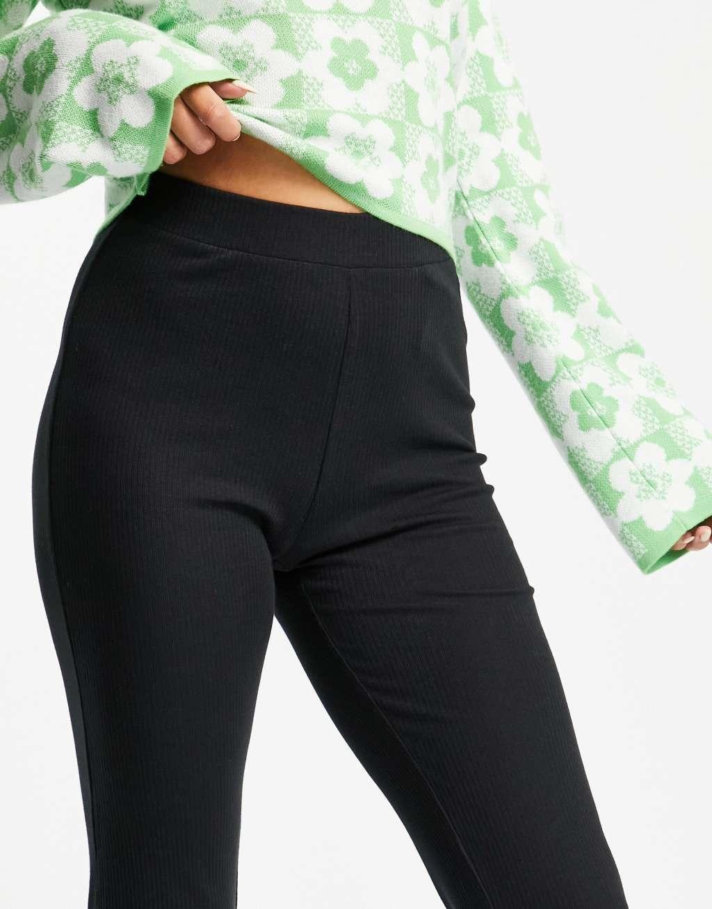 Noisy May flare pants in black Product Image