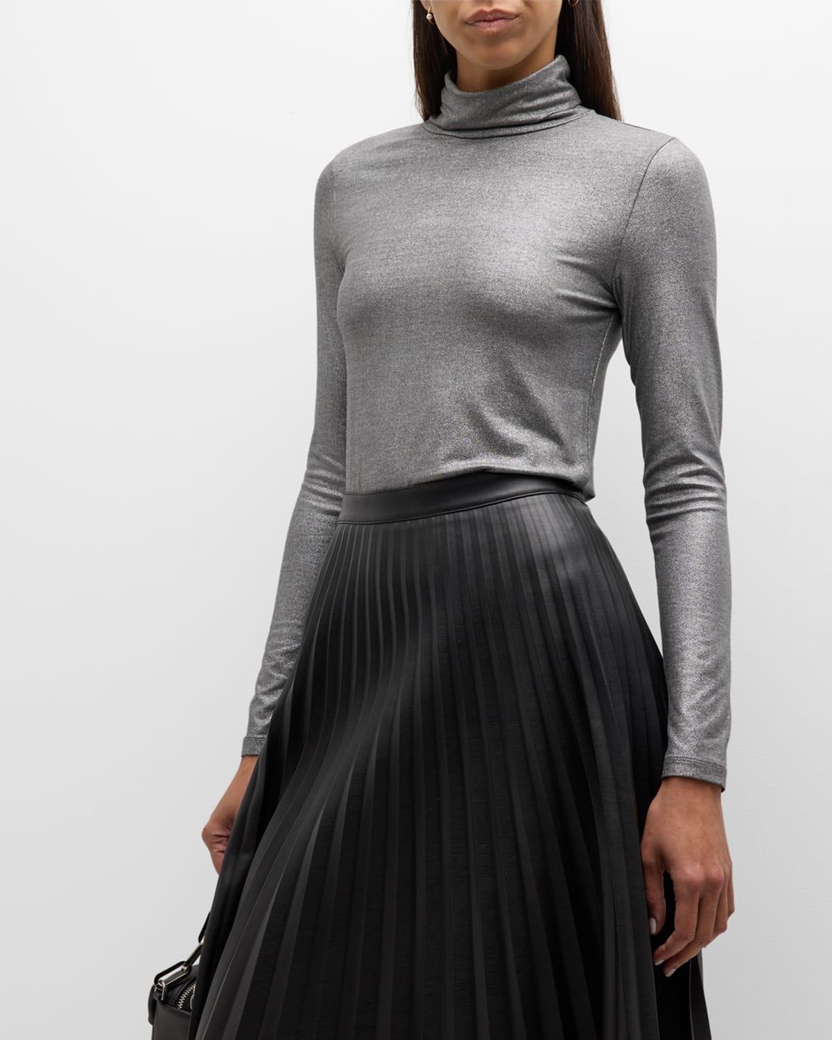 Majestic Filatures Metallic Turtleneck Top Product Image