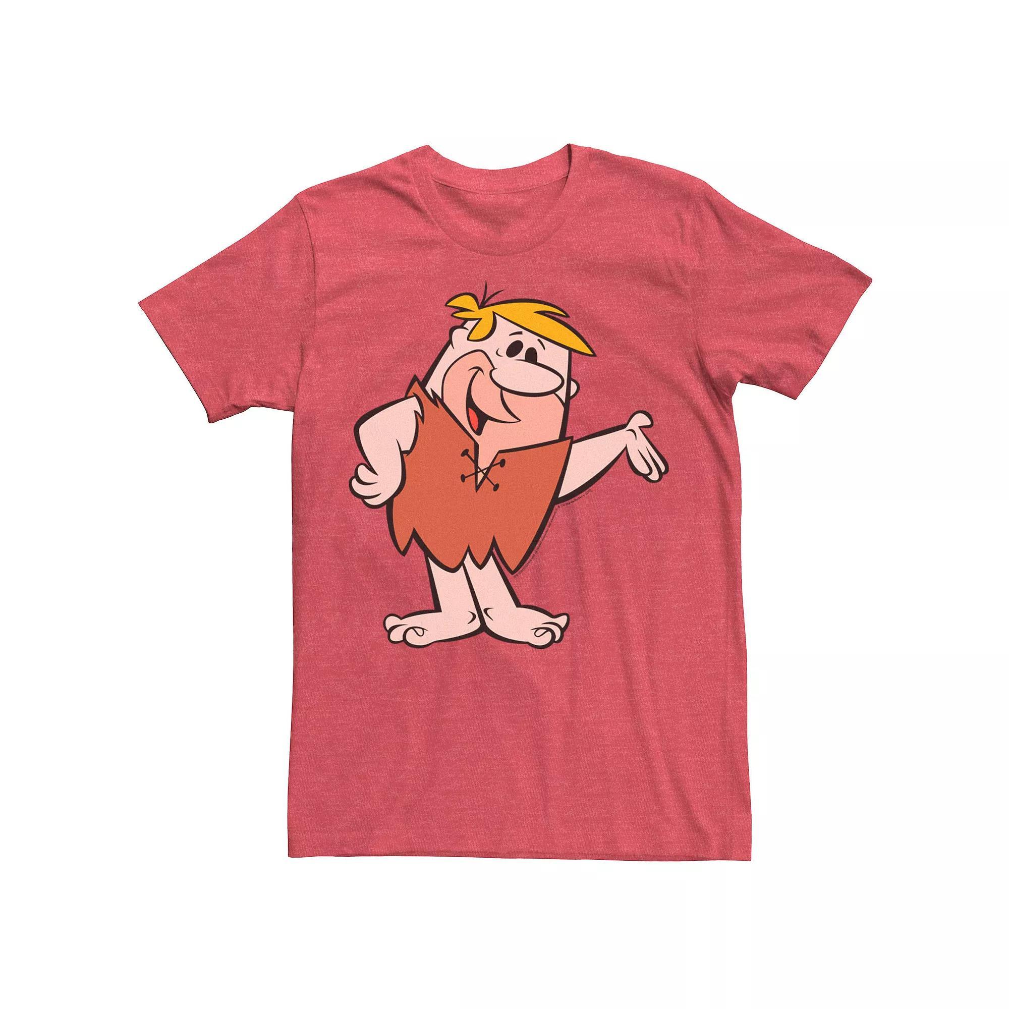 Men's Flinstones Big Barnet Solo Poster Tee, Size: Large, Red Grey Product Image