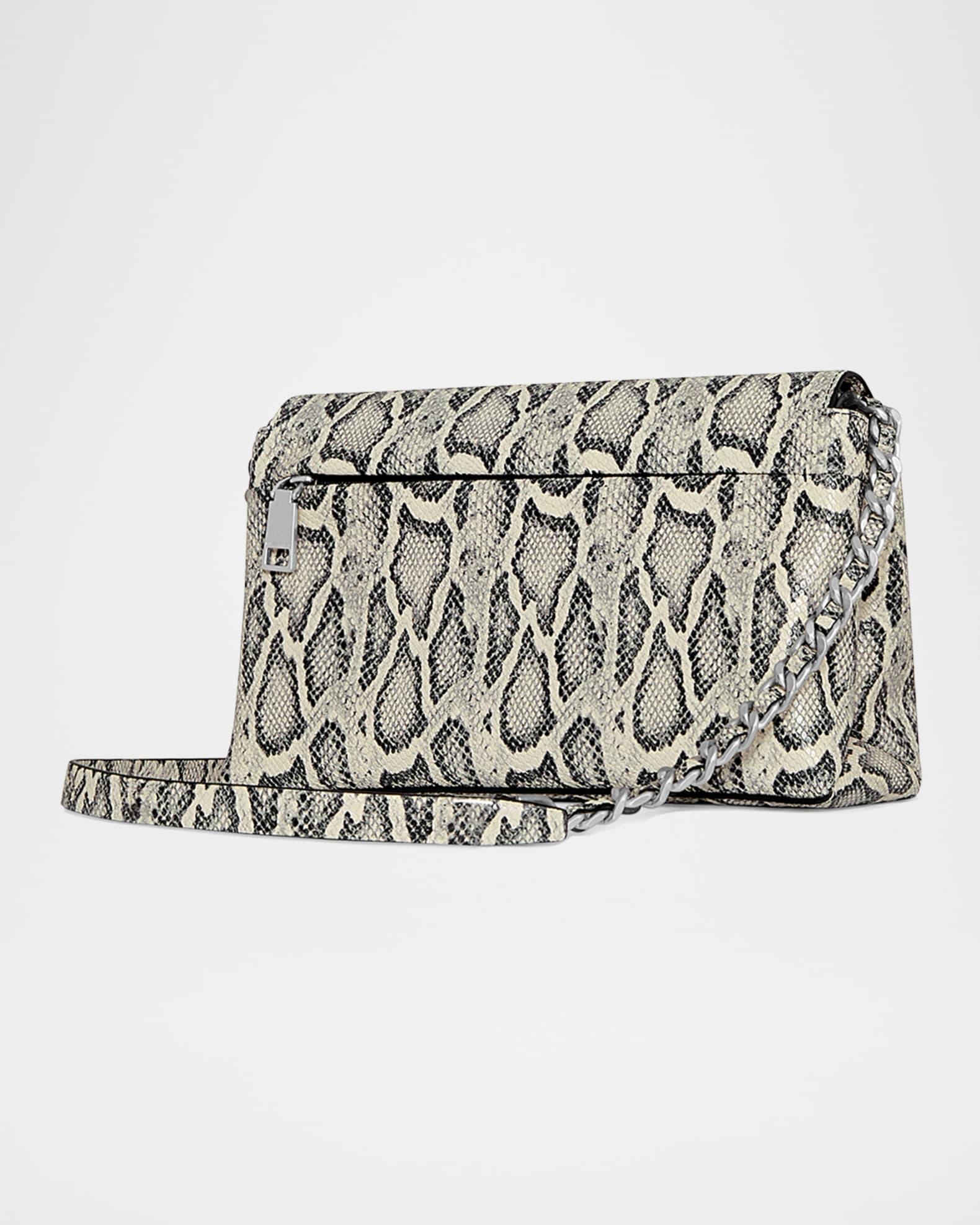 G Snake Printed Leather Crossbody Bag Product Image