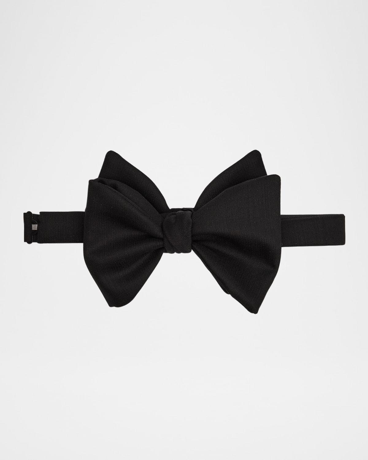Mens Wool and Mohair Faille Butterfly Bow Tie Product Image