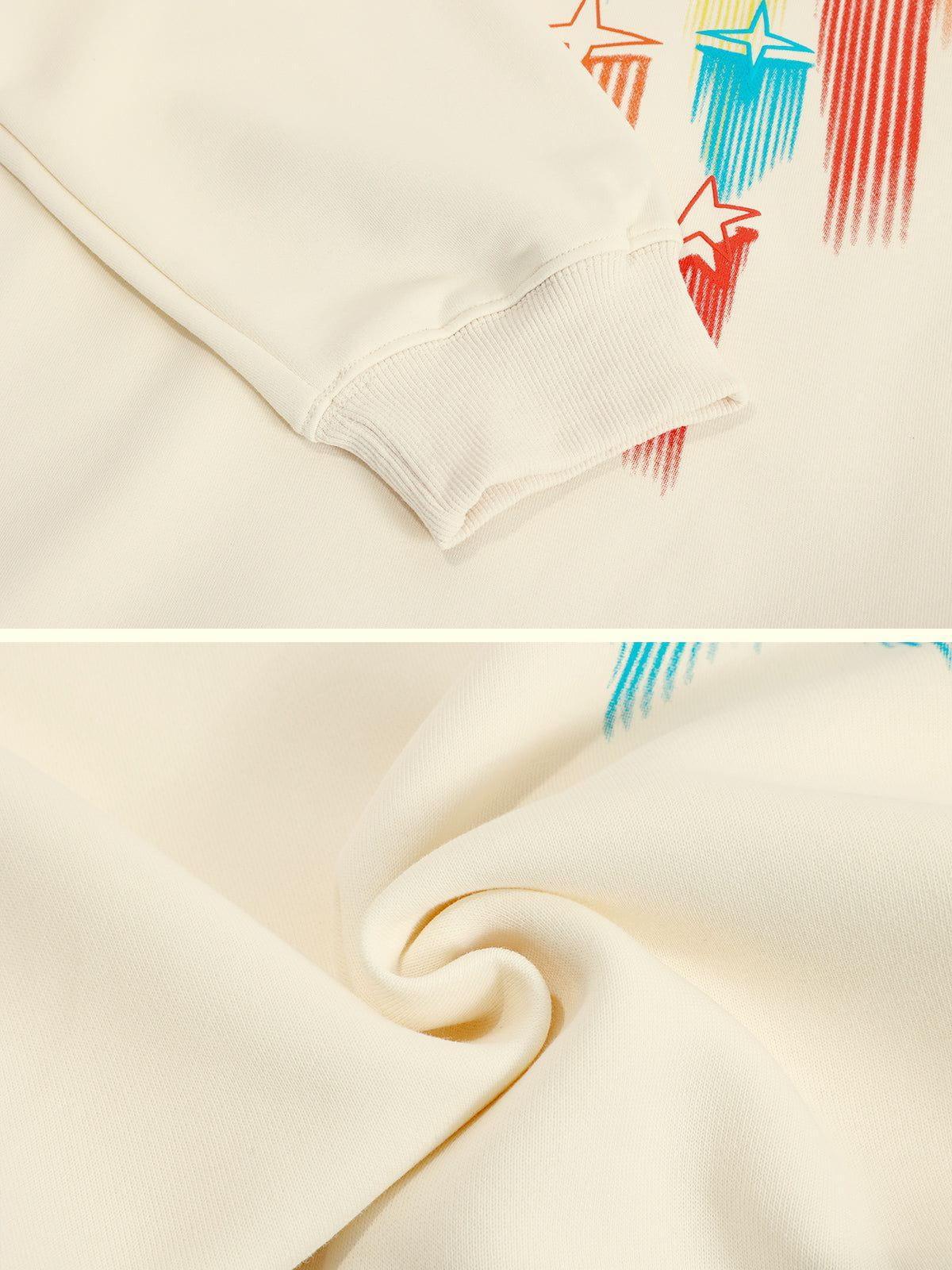 Aelfric Eden Star Embroidery Graffiti Hoodie Product Image