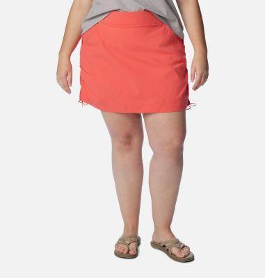 Plus Size Columbia Anytime Casual Ruched Skort, Women's, Size: 2XL, Juicy Product Image