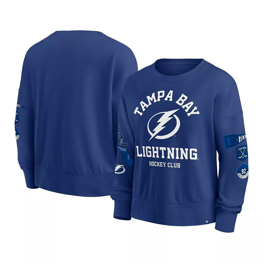 Women's Fanatics Blue Tampa Bay Lightning Go Team Pullover Sweatshirt, Size: Large, Lgh Blue Product Image