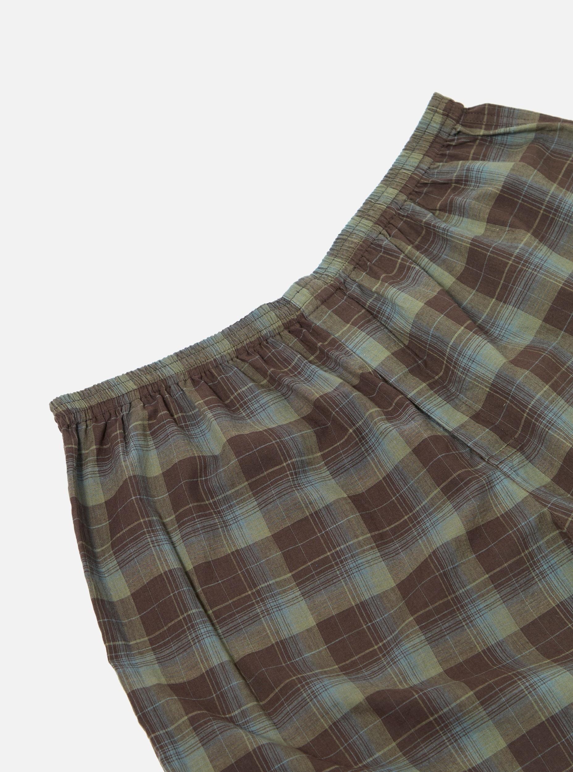 Boxer Short in Green Patchwork Madras Product Image