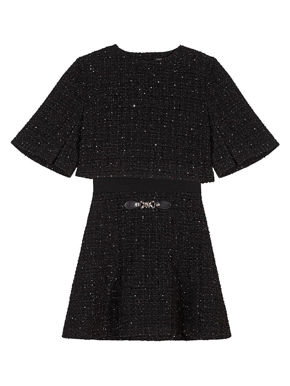 Womens Tweed 2-in-1 Short Dress Product Image