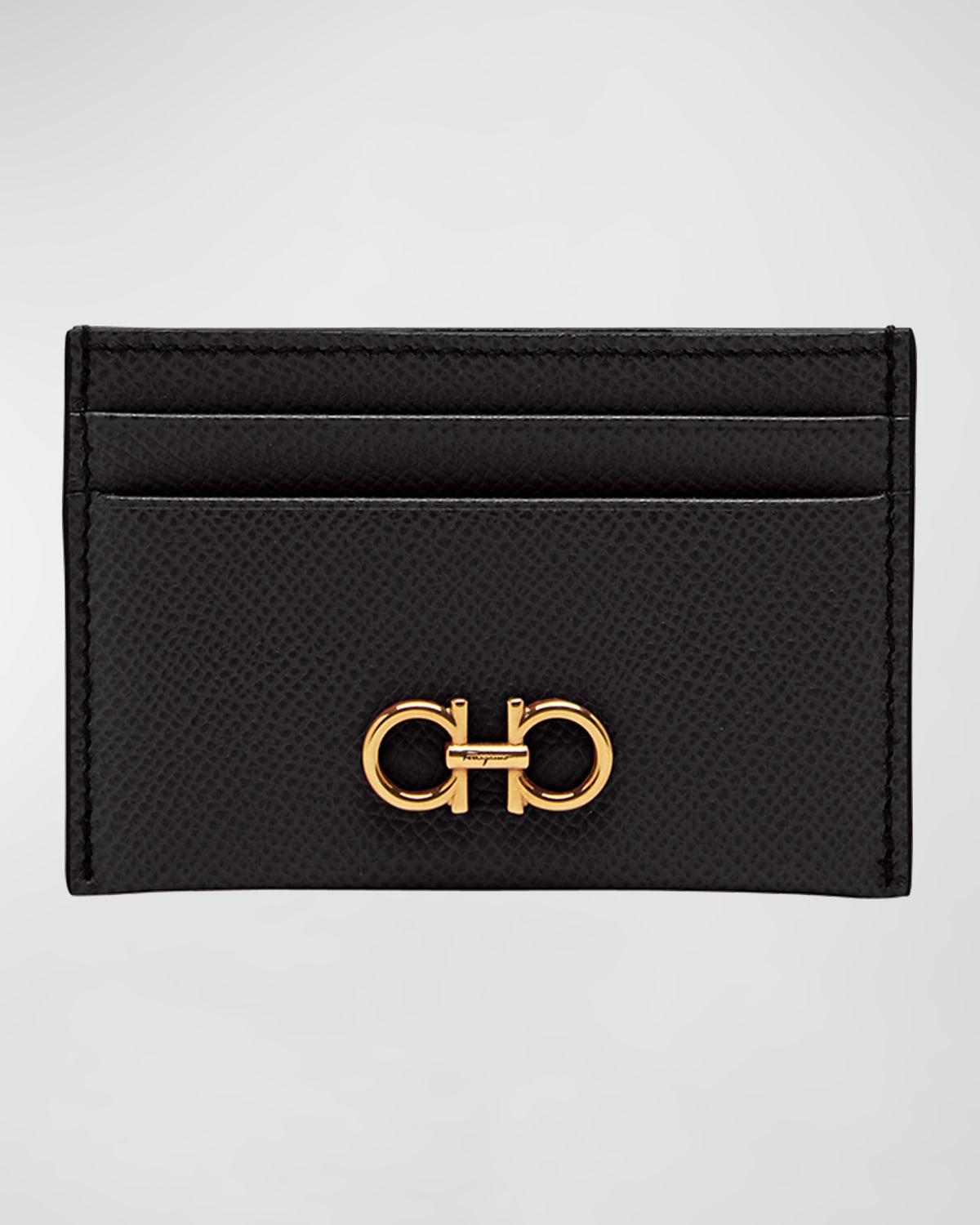 Salvatore Ferragamo Gancini Leather Card Case Product Image