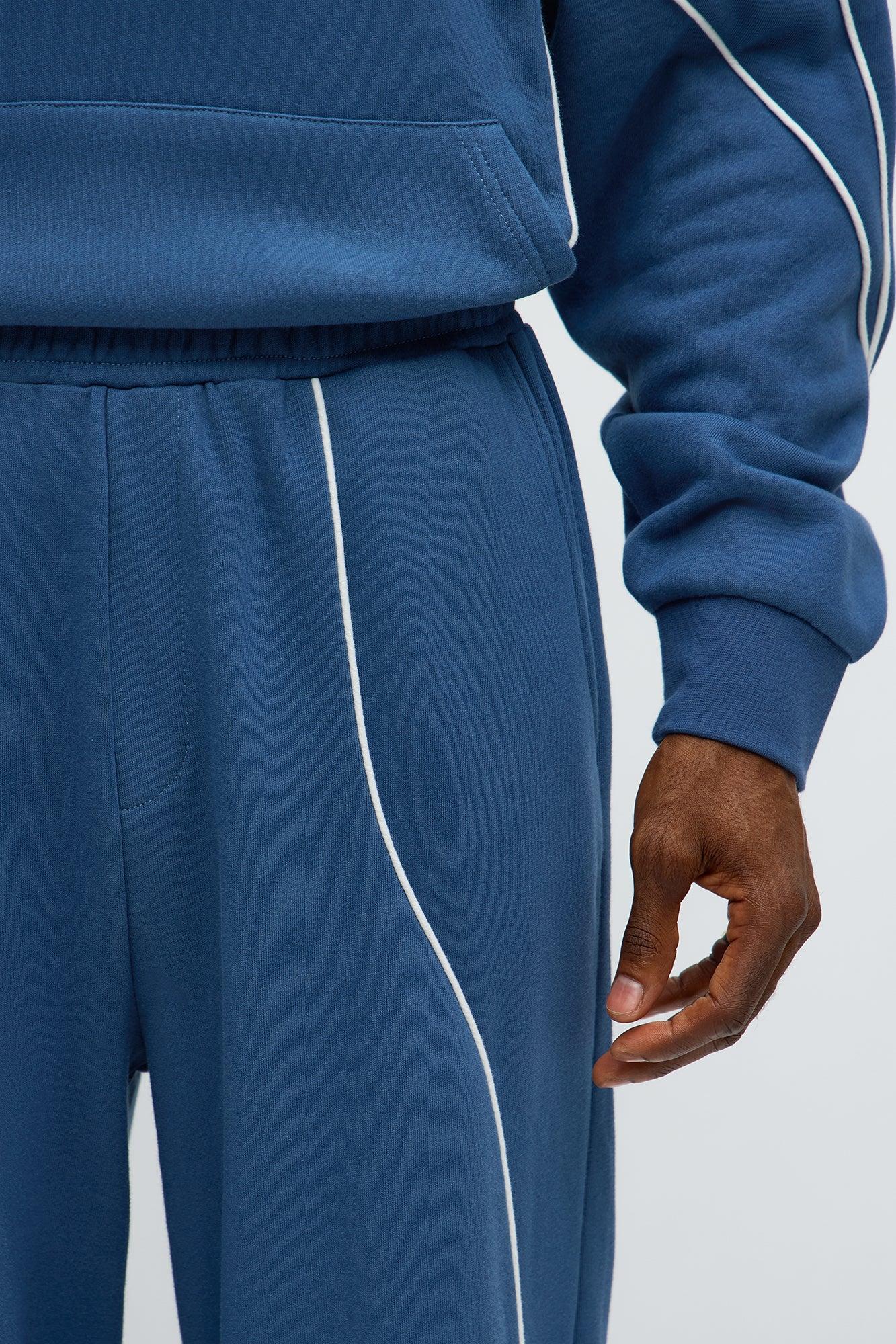 Pinstripe Sweatpant - Navy Product Image