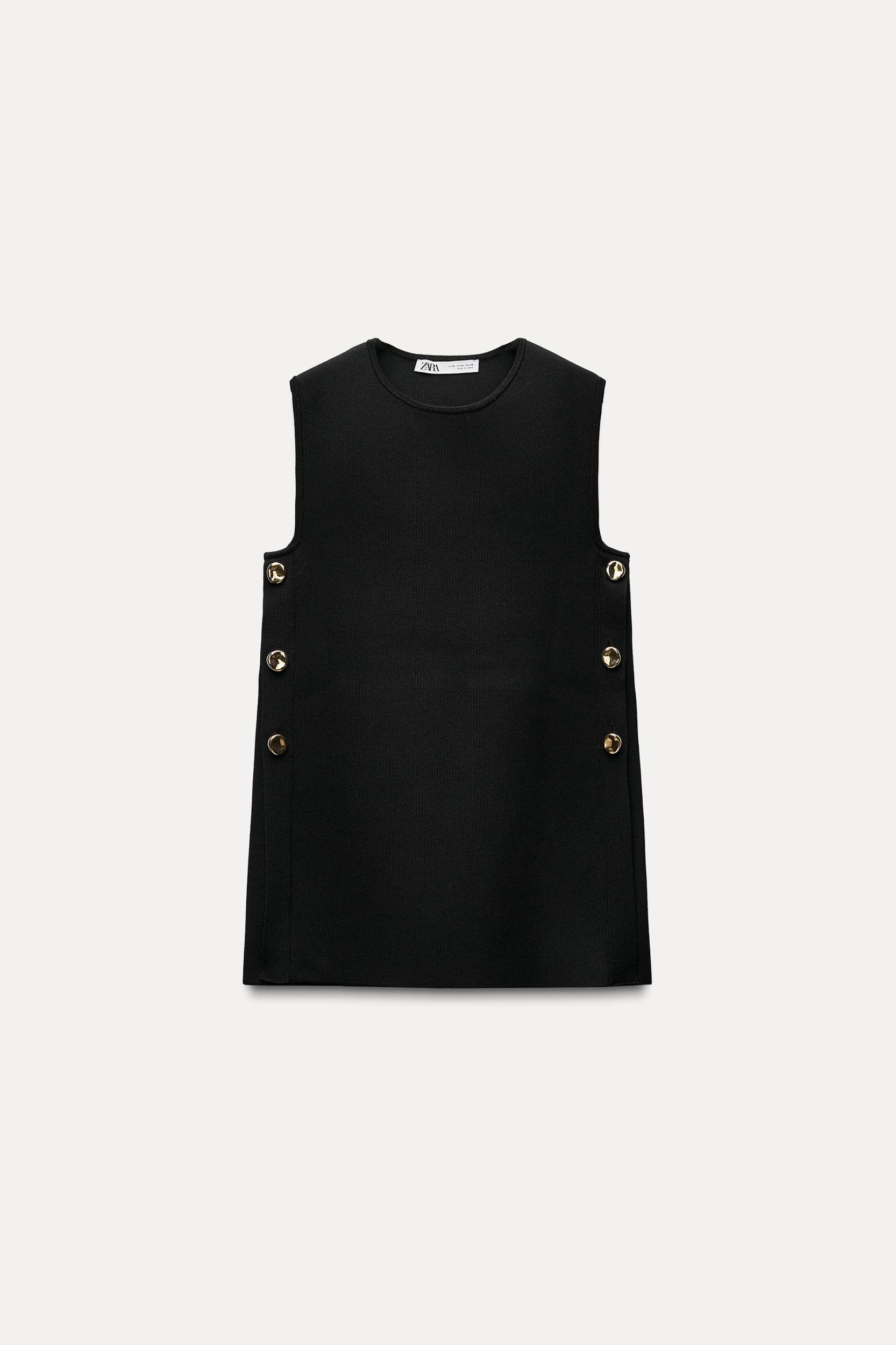 KNIT TOP WITH SIDE BUTTONS Product Image