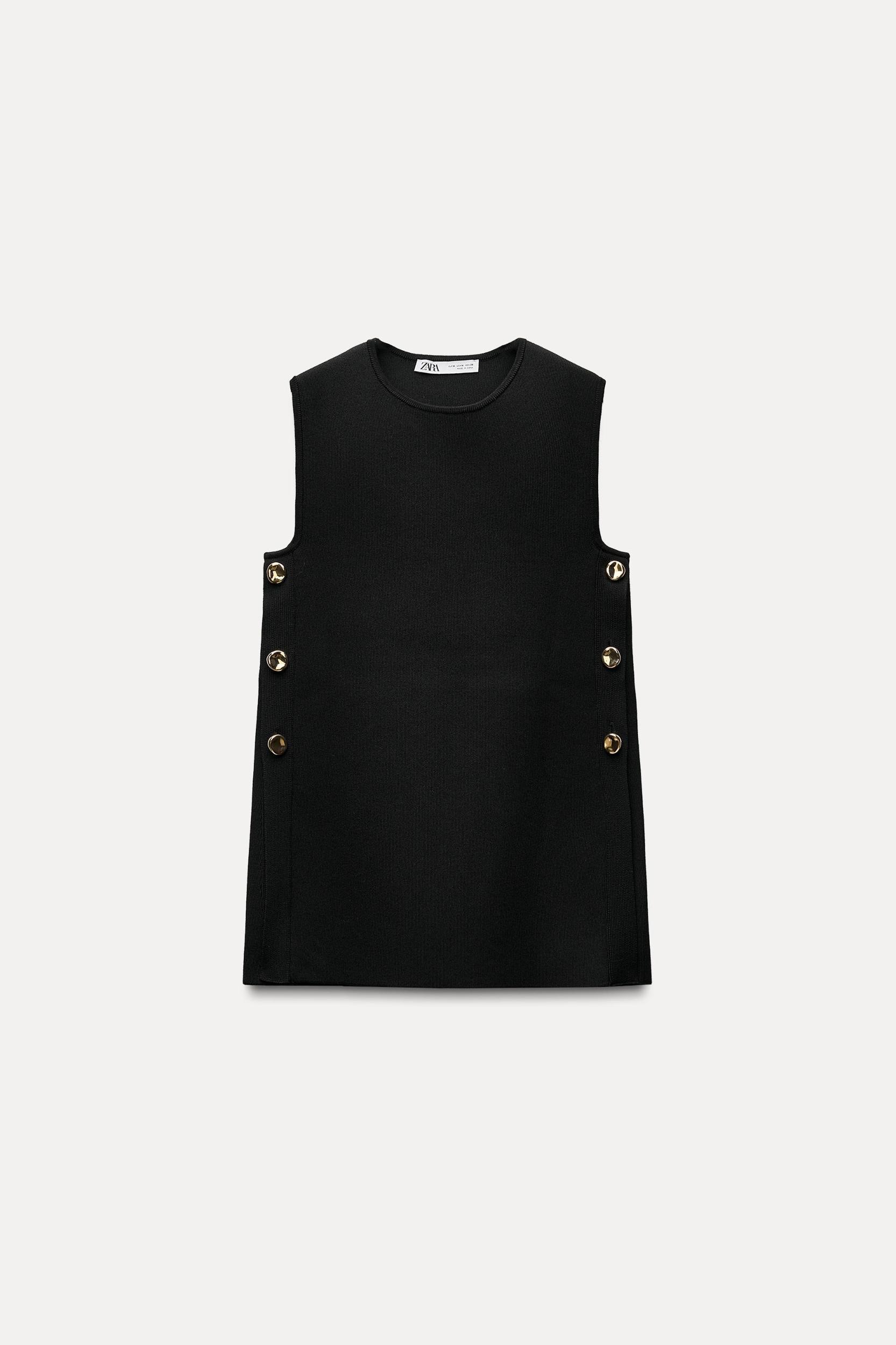 KNIT TOP WITH SIDE BUTTONS Product Image