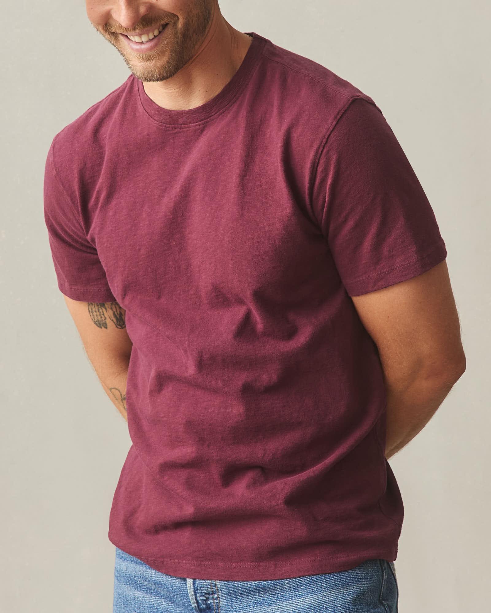 Men's Premium Slub Crew Tee - Zinfandel Product Image