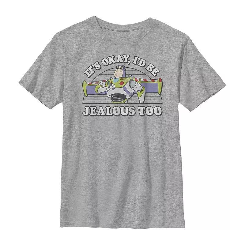 Men's Disney / Pixar's Toy Story Buzz Lightyear Jealous Too Tee, Size: Small, Athletic Grey Product Image