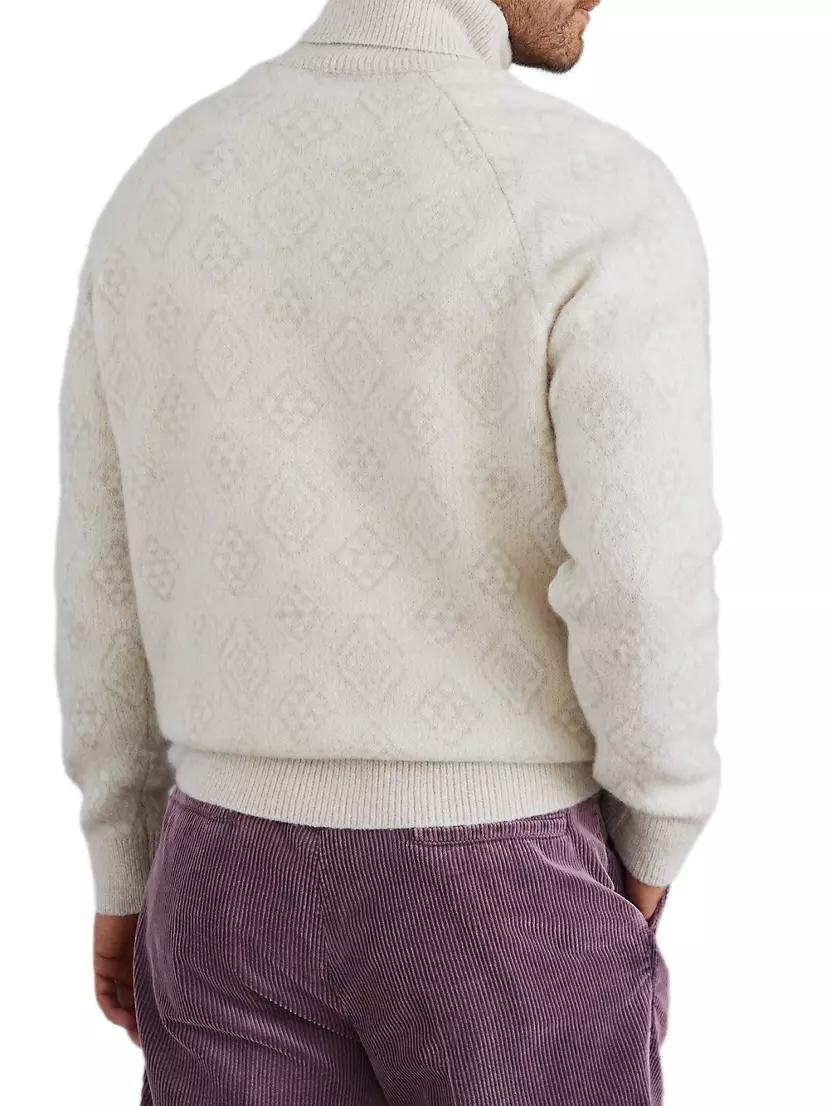 Geometric Jacquard Turtleneck Sweater Product Image