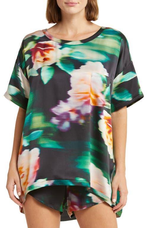 Womens Washable Silk Tee 2-Piece Pajama Set Product Image