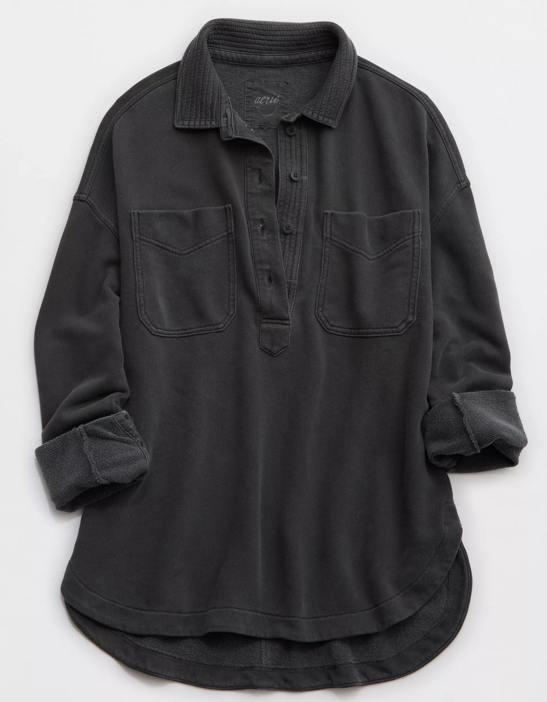 Aerie Popover Polo Sweatshirt Product Image