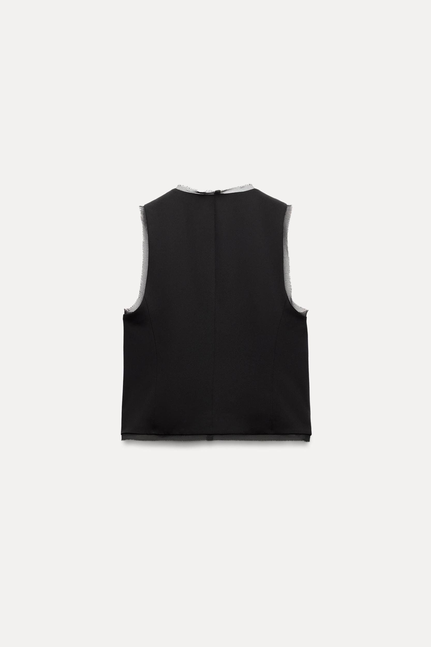 TONAL TRIM VEST Product Image