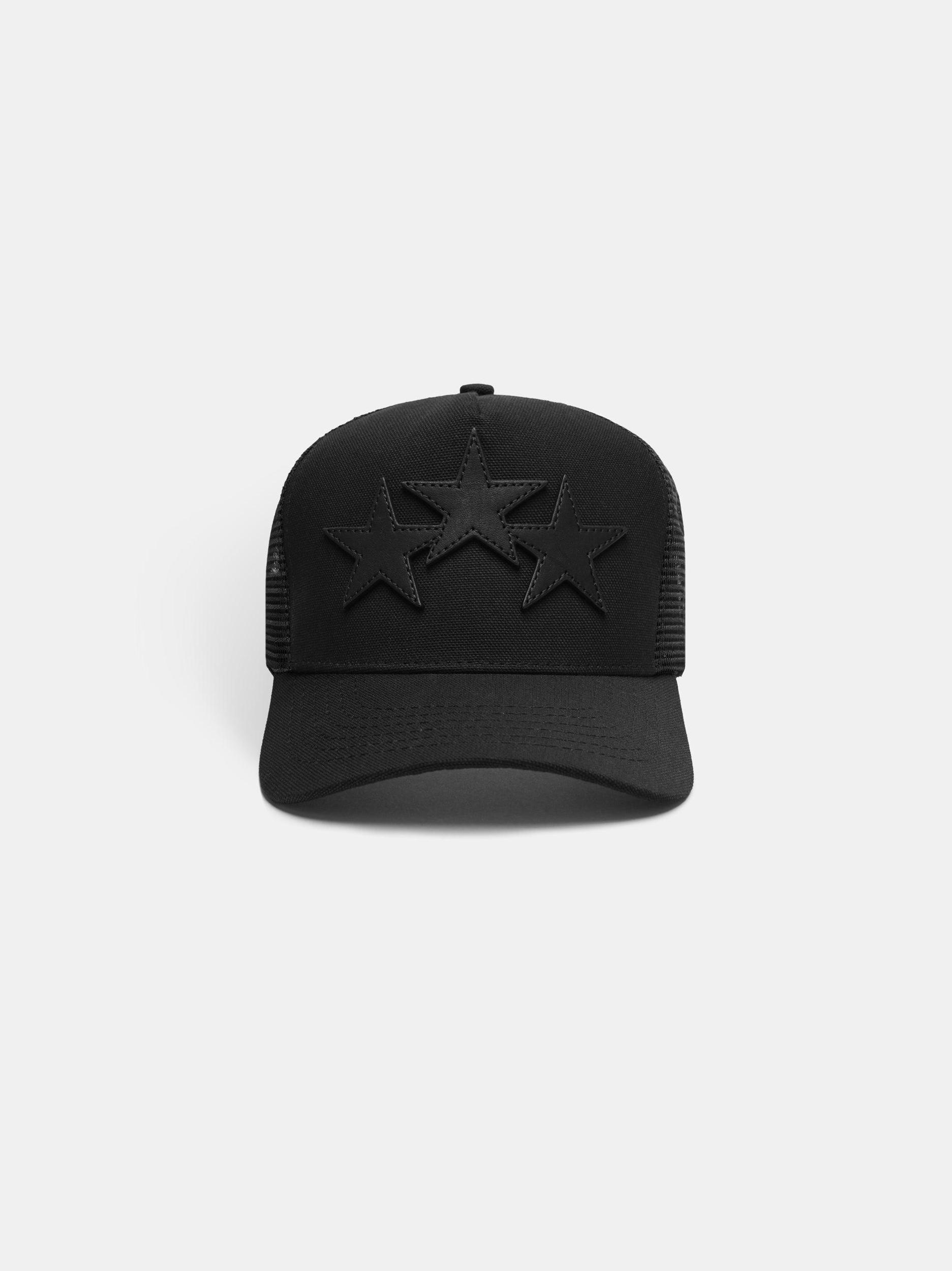 3 STAR TRUCKER HAT - BLACK BLACK Male Product Image