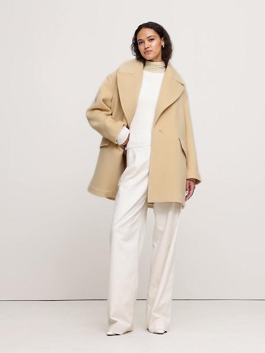 Double-Faced Wool-Blend Peacoat Product Image