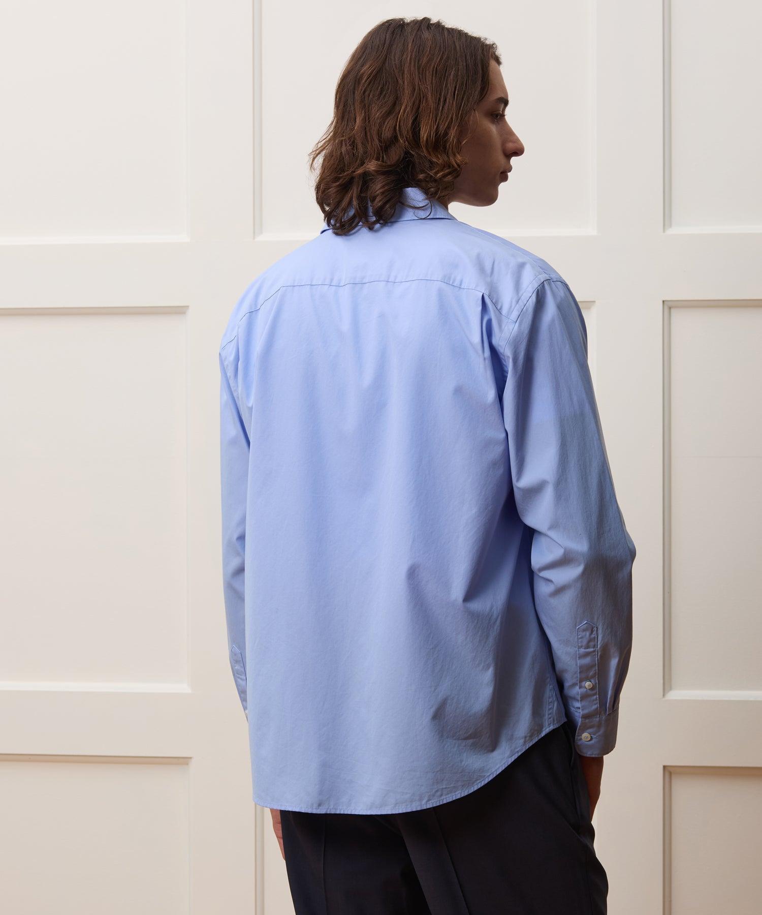 Relaxed Fit Cotton Poplin Point Collar Shirt Product Image