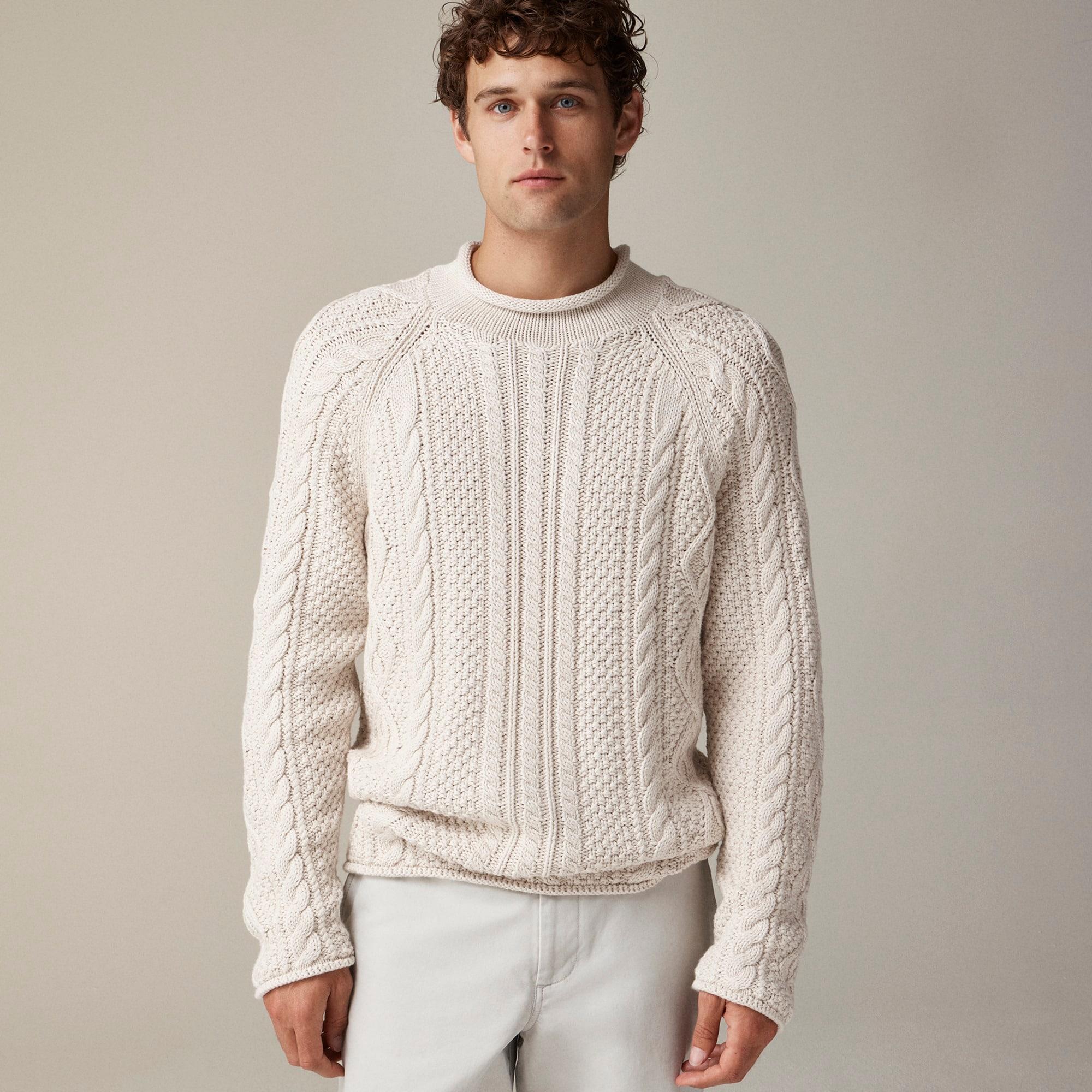 Cotton cable-knit Rollneck™ sweater Product Image