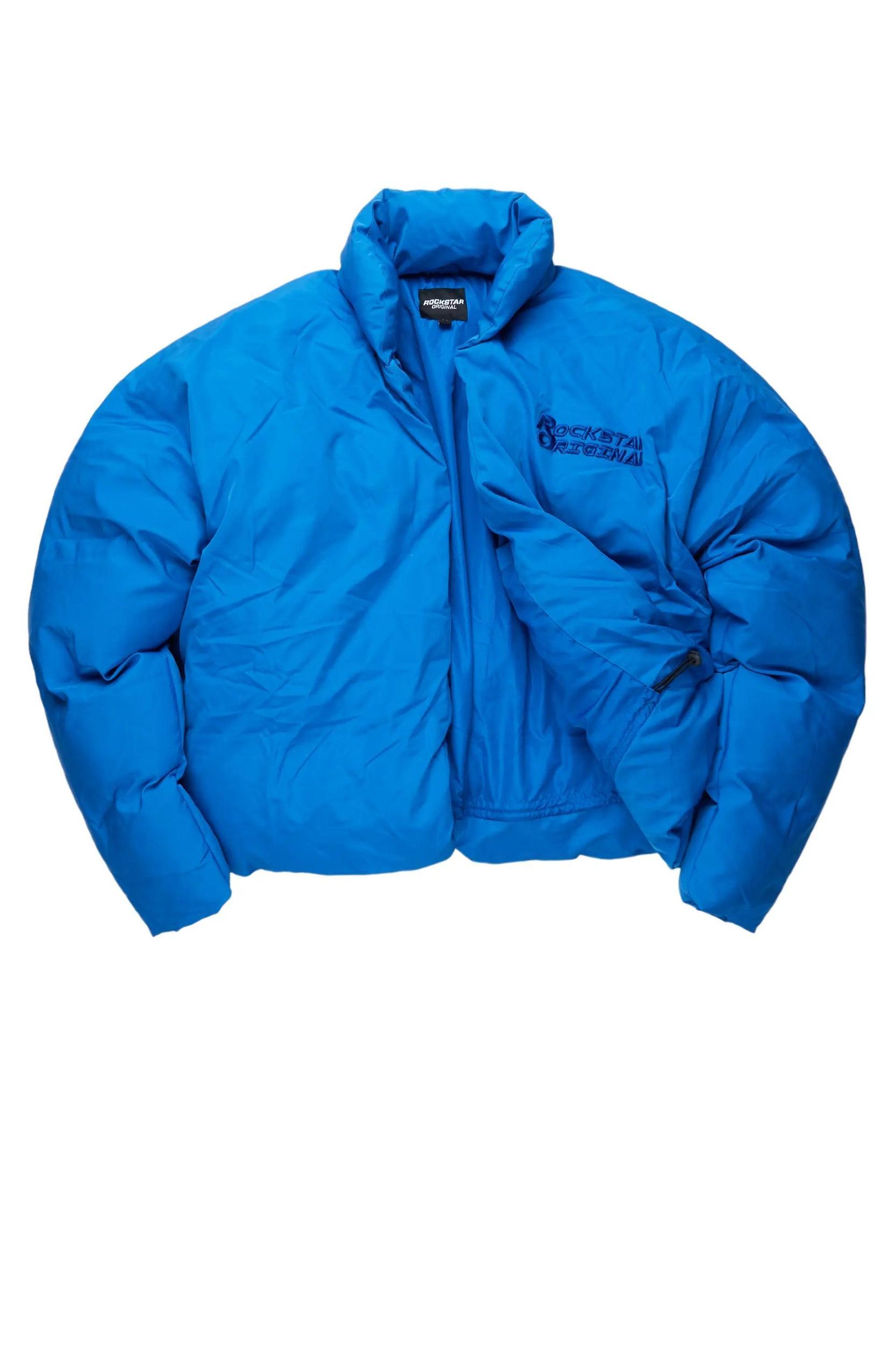 Damien Royal Blue Puffer Jacket Male Product Image