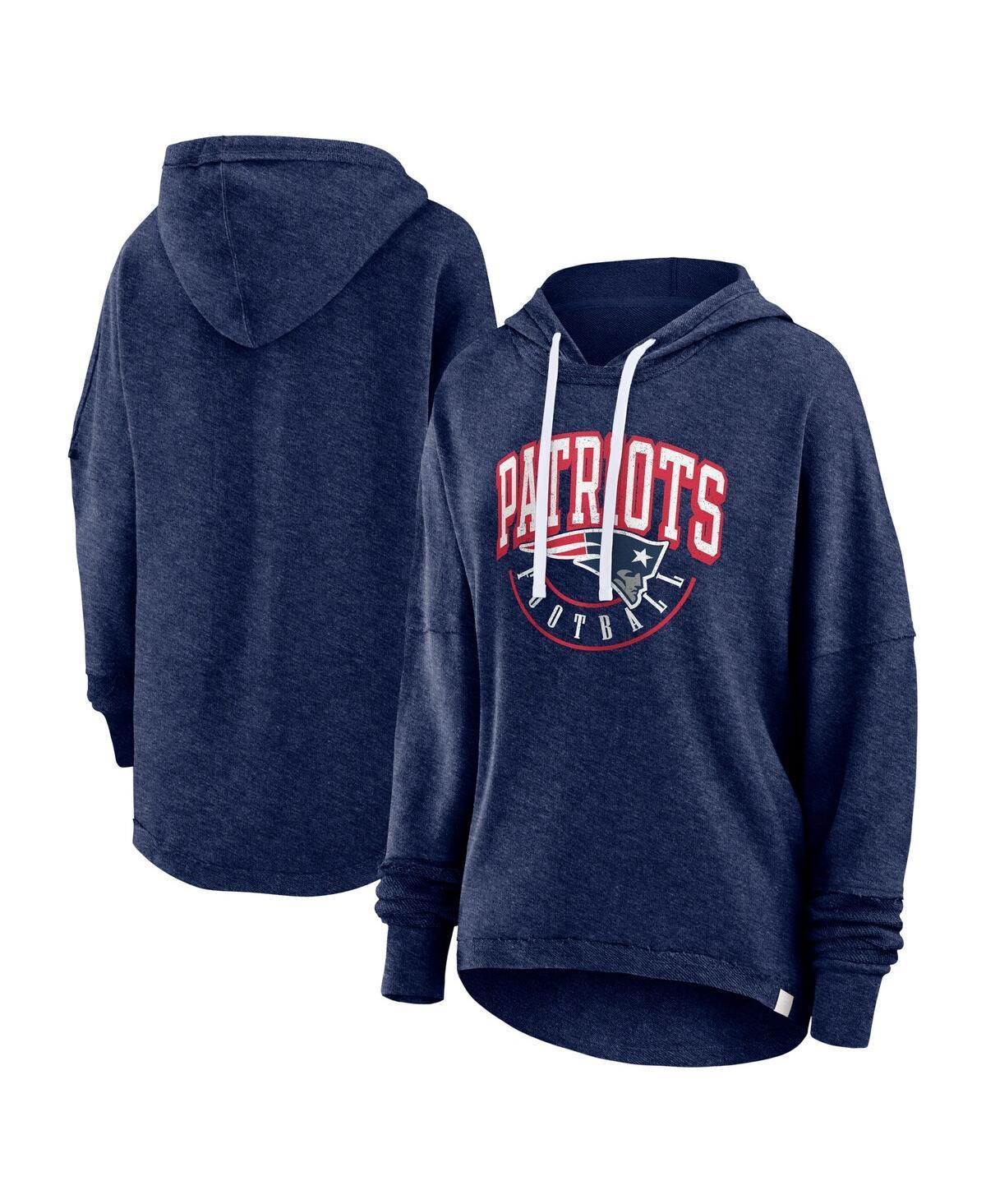 Women's Fanatics Branded Heather Navy Boston Red Sox Luxe Pullover Hoodie, Size: Small, Blue Product Image