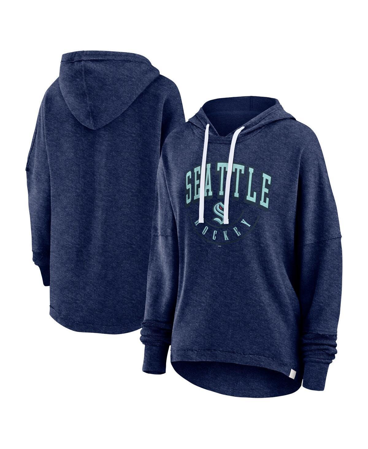 Women's Fanatics Branded Charcoal Carolina Panthers Lounge Helmet Arch Pullover Hoodie, Size: Large Product Image