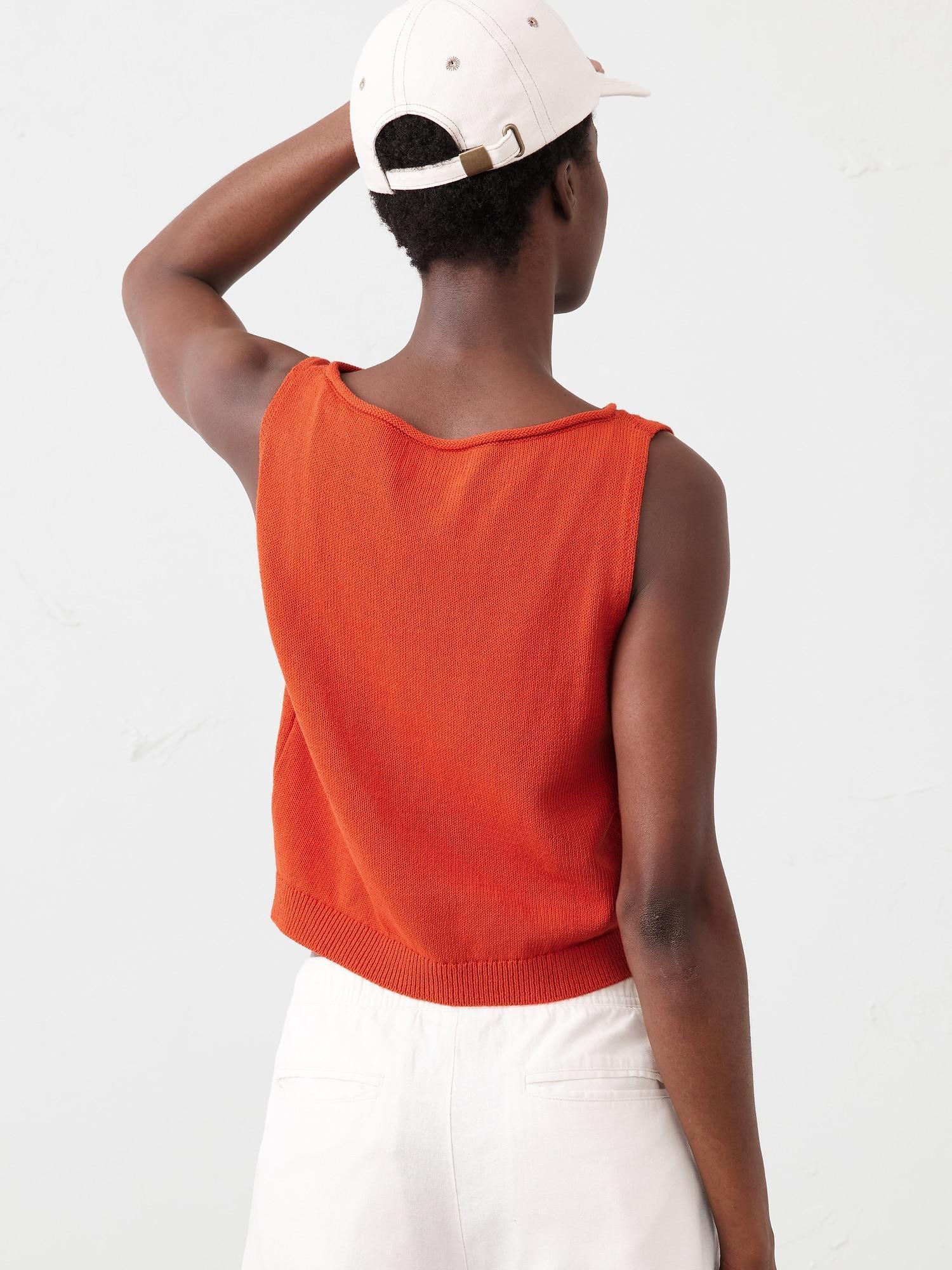 Cropped Boat-Neck Shell Product Image