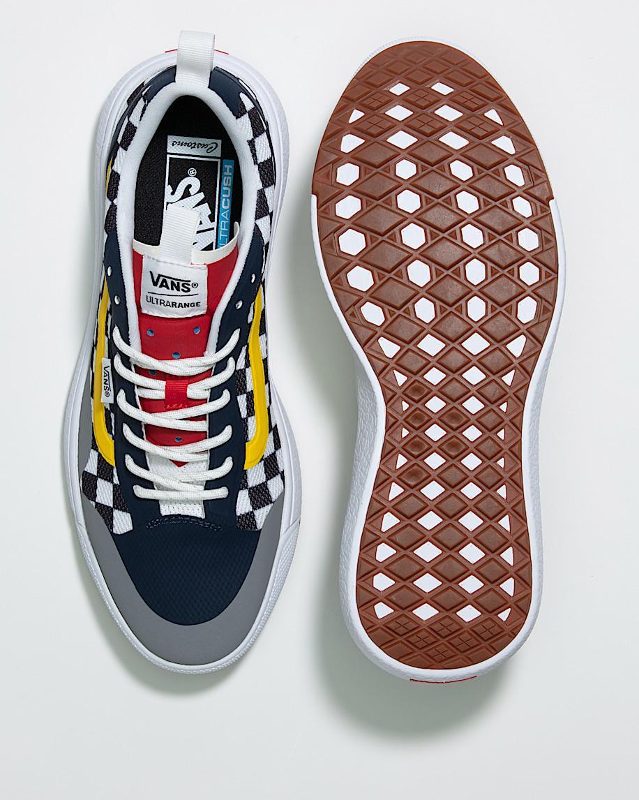 Customs UltraRange EXO Checkerboard Shoe in Black / White| Vans US Product Image