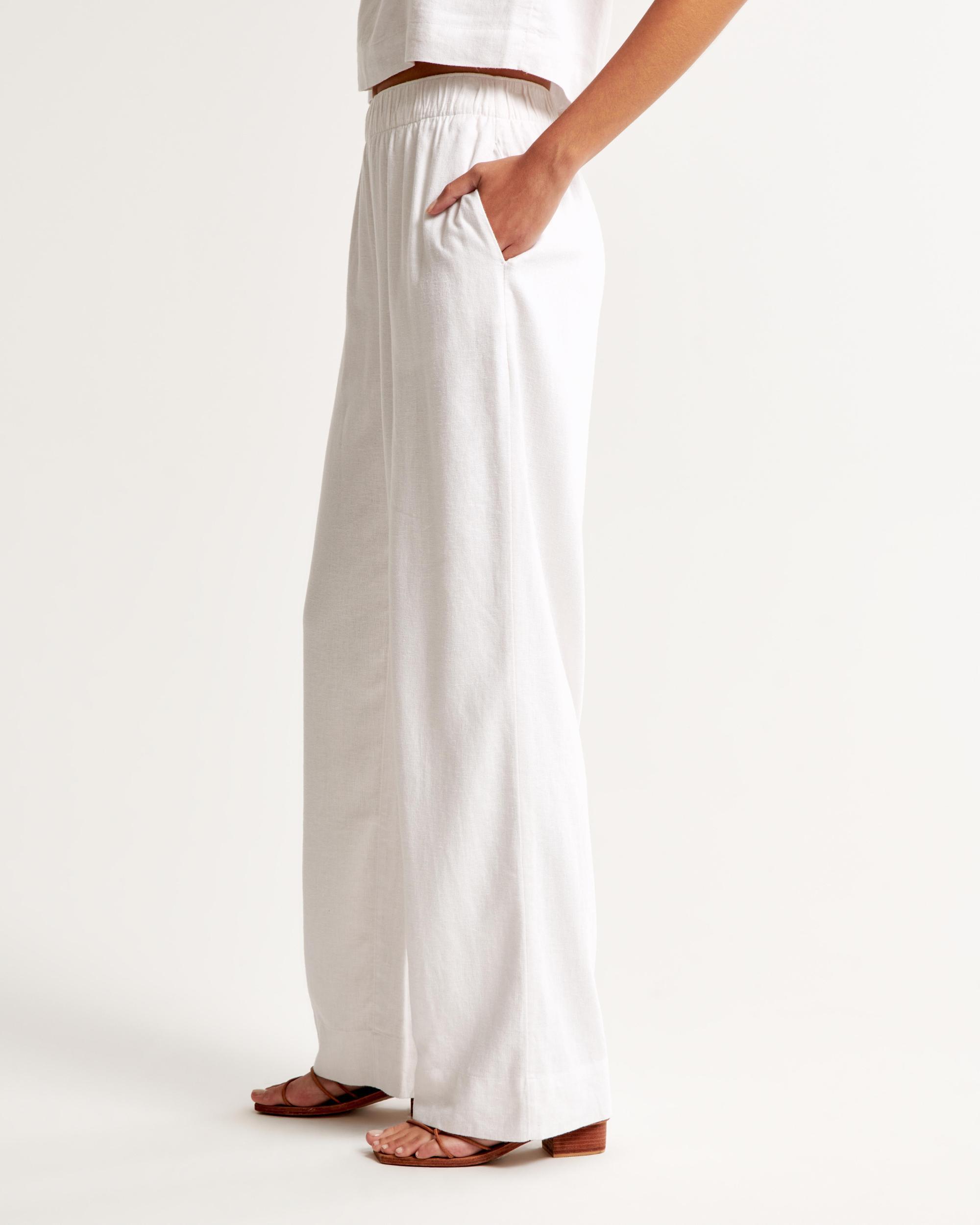 Linen-Blend Pull-On Pant Product Image