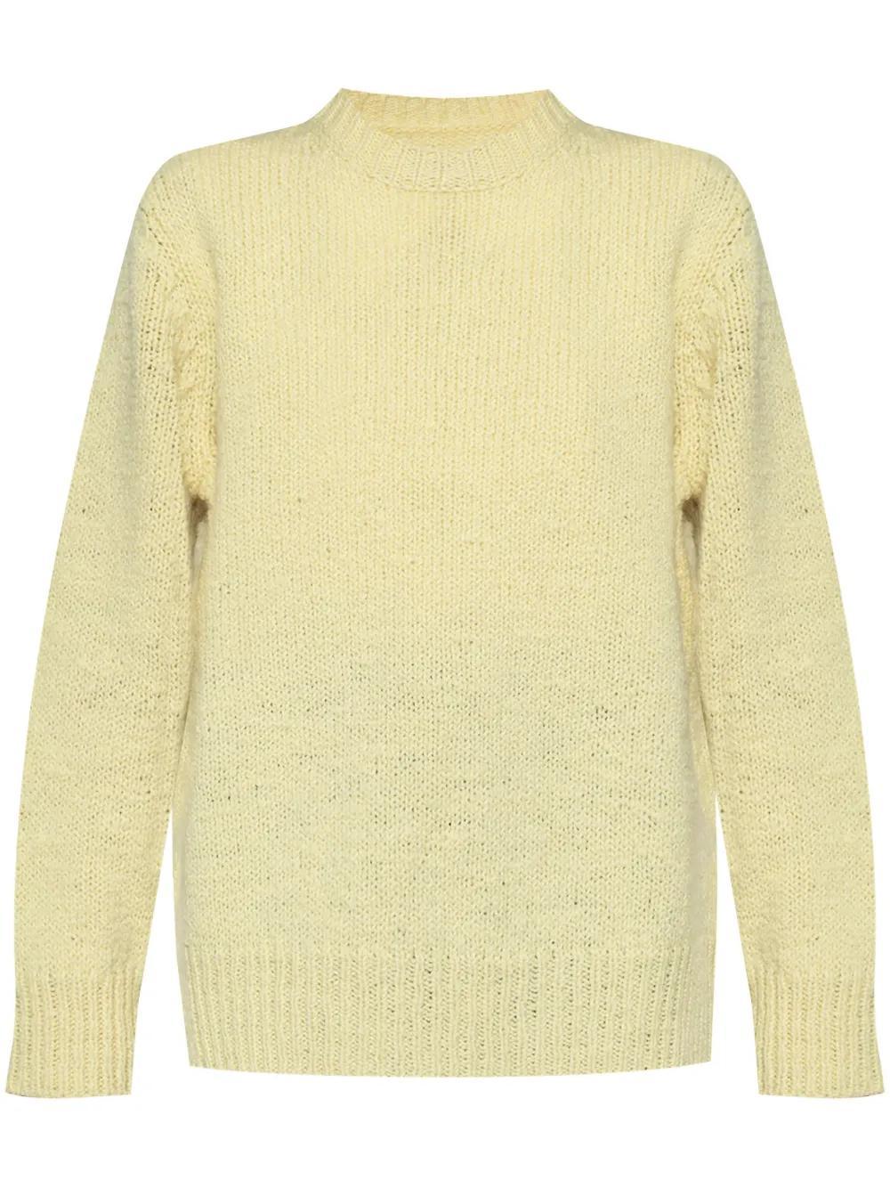 JIL SANDER Knitted Crewneck Jumper In Yellow Product Image