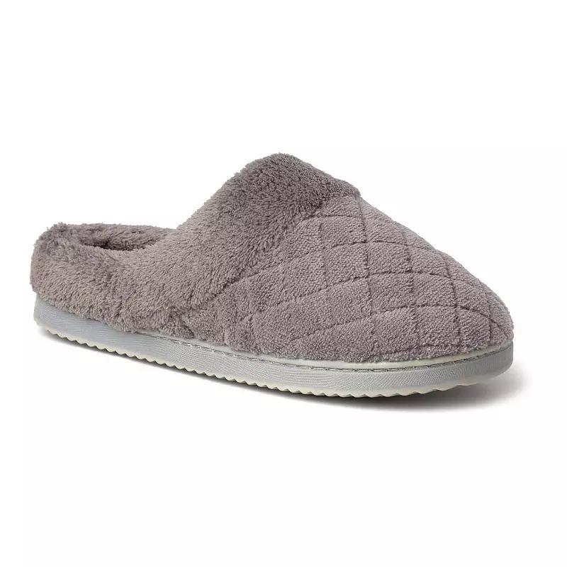 Dearfoams Libby Women's Quilted Terry Clog Slippers, Size: Large Wide, Medium Gray Product Image